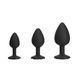 Набор силиконовых анальных пробок BMS Roses Til&rsquo; Dawn Silicone Anal Plug Kit Starter Kit Black