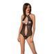 Сетчатое боди с кружевом на груди Passion SATARA BODY XXL/XXXL black