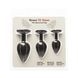 Набор силиконовых анальных пробок BMS Roses Til&rsquo; Dawn Silicone Anal Plug Kit Starter Kit Black