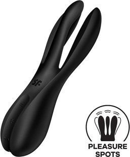 Клиторальный вибратор Satisfyer Threesome 2 Black, 3 гибких пальчика, 3 мотора