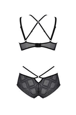 Комплект Passion DROSERA BIKINI black, L/XL, бюстгальтер і трусики-кюлоти