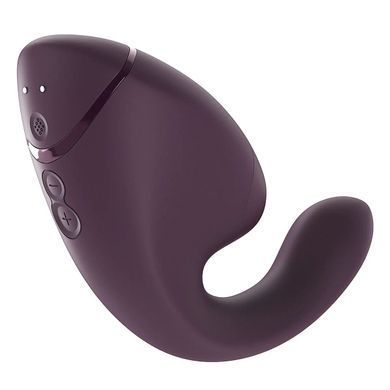 Двойной вакуумный клиторальный стимулятор с вибрацией Womanizer Next Duo - Dark Purple