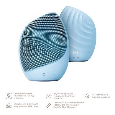 Електронна ультразвукова щітка для обличчя GESKE Sonic Facial Brush 5в1 aquamarine
