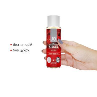 Змазка на водній основі JO H2O &mdash; Strawberry Kiss (60 мл) без цукру, рослинний гліцерин