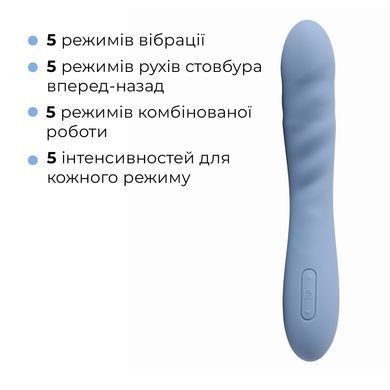 Смарт-вібратор з пульсацією Svakom Ava Neo Cornflower Blue, 15 режимів роботи, водонепроникний
