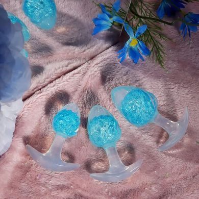 Анальная пробка Liebe Seele Icecream-shaped Crystal Anal Plug - Blue Small