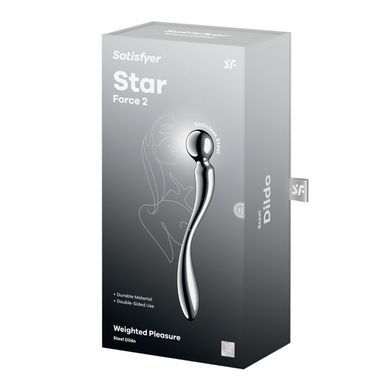 Металевий дилдо Satisfyer Star Force 2, двосторонній, можна нагрівати та охолоджувати