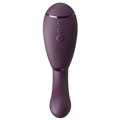Двойной вакуумный клиторальный стимулятор с вибрацией Womanizer Next Duo - Dark Purple