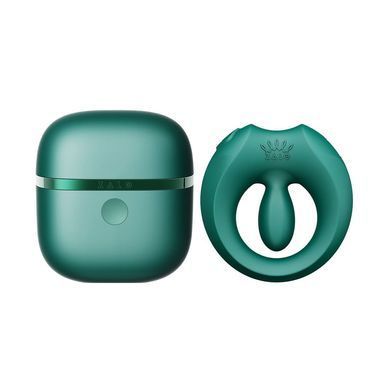 Ерекційне смарт-віброкільце Zalo Apis Turquoise Green, до 4 годин роботи, зарядний кейс