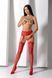 Эротические ажурные колготки-бодистокинг Passion S029 One Size, red, пояс и чулки, с доступом