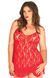 Сорочка беби-долл Leg Avenue Rose Lace Flair Chemise Red, Queen Size