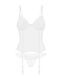 Корсет Obsessive Alissium corset & thong, XS/S, гнучкі кісточки, відкрита спина, стрінги в комплекті
