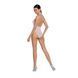 Бодистокинг с декольте Passion BS088 white, имитация корсетной шнуровки