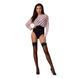 Панчохи Passion ST120 3/4 black, ажурна силіконова резинка з вишуканим декором і люрексовою ниткою