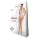 Бодистокинг с декольте Passion BS088 white, имитация корсетной шнуровки