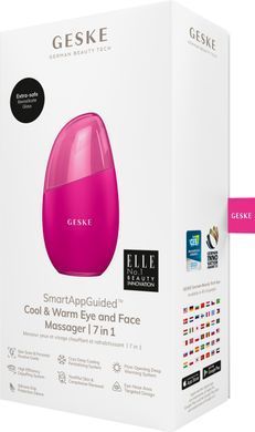 Масажер для обличчя GESKE Cool&Warm Eye and Face Massager 7в1 magenta