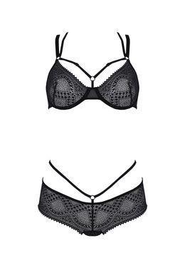 Комплект Passion DROSERA BIKINI black, S/M, бюстгальтер і трусики-кюлоти