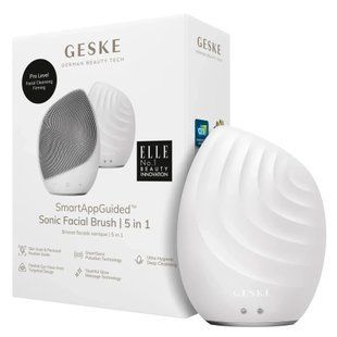 Електронна ультразвукова щітка для обличчя GESKE Sonic Facial Brush 5в1 white