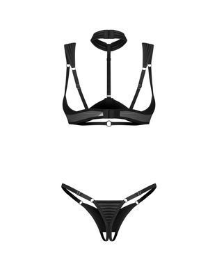 Комплект Obsessive Roccele 2-pcs crotchless set S/M