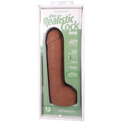 Фаллоимитатор Doc Johnson The Realistic Cock ULTRASKYN - 12 Inch Hung with Balls Caramel
