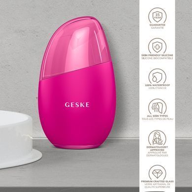 Масажер для обличчя GESKE Cool&Warm Eye and Face Massager 7в1 magenta