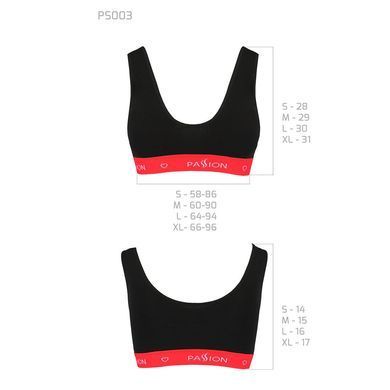 Спортивный топ на широких бретелях Passion PS003 TOP L, black