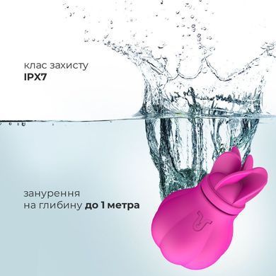 Вібратор Adrien Lastic Caress Pink з насадками для стимуляції ерогенних зон, які обертаються.