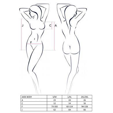 Откровенное боди с элементами стреп JADE BODY black S/M - Passion Exclusive