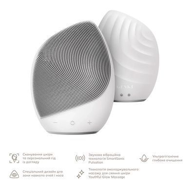 Електронна ультразвукова щітка для обличчя GESKE Sonic Facial Brush 5в1 white