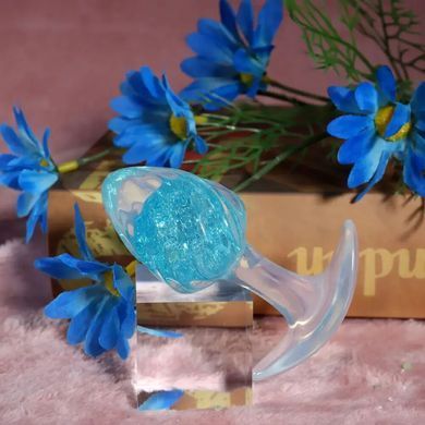 Анальная пробка Liebe Seele Icecream-shaped Crystal Anal Plug - Blue Medium