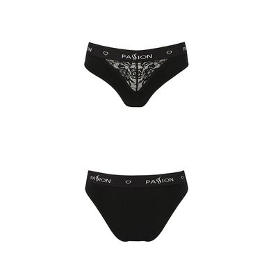 Трусики с широкой резинкой и кружевом Passion PS001 PANTIES black, size S