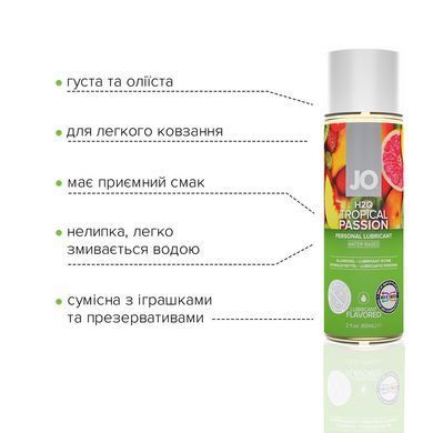 Смазка на водной основе JO H2O &mdash; Tropical Passion (60 мл) без сахара, растительный глицерин