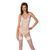 Корсет с пажами, трусики с ажурным декором и открытым шагом Passion URSULA CORSET L/XL, white