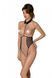 Еротичне боді Passion TRISHA BODY, S/M, beige, з відкритими чашками