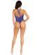 Тедди Leg Avenue Thong teddy with strappy back, One Size, синее, эластичное кружево, низ &mdash; стринги