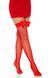 Чулки-сетка с атласным бантиком Leg Avenue Fishnet Thigh Highs With Bow One size, Red
