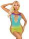 Платье Leg Avenue Seamless Ombre Faux Lace Up Mini Dress One Size Ocean