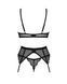 Комплект Obsessive Chemeris 3-pcs set M/L, стринги, пояс для чулок, бюстгальтер