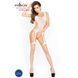 Бодістокінг Passion BS019 white, комбінезон, імітація панчіх і пояса