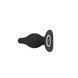 Анальная пробка SilexD Model 2, size M, черная, двухслойная, с эффектом памяти, диаметр 4 см