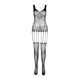 Бодистокинг Passion ECO BS001 One Size black, с доступом, имитация подвязок, флористический декор