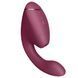 Двойной вакуумный клиторальный стимулятор с вибрацией Womanizer Next Duo - Dusky Pink