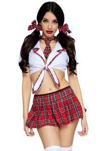 (SALE) Leg Avenue Miss Prep School XS Red