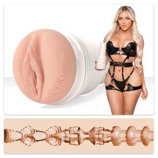 Мастурбатор Fleshlight Girls: Kayley Gunner Fully Loaded, со слепка вульвы модели, очень нежный
