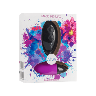 Мощное виброяйцо Alive Magic Egg MAX Violet с пультом ДУ, мощное