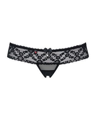 (SALE) Мереживні танги з доступом Obsessive 837-THC-1 L/XL, чорні