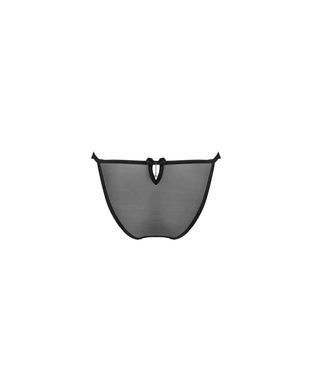 Напівпрозорі трусики з підвіскою Obsessive Ivannes panties black S/M, чорні