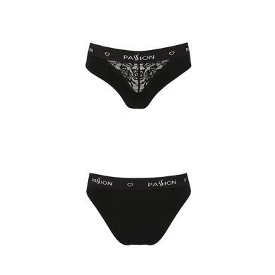 Трусики с широкой резинкой и кружевом Passion PS001 PANTIES XL, black