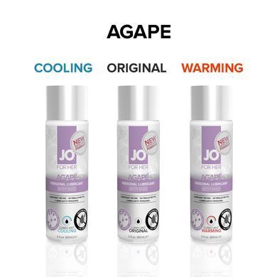 Разогревающая смазка JO AGAPE &mdash; WARMING (60 мл) без глицерина, гликоля и парабенов