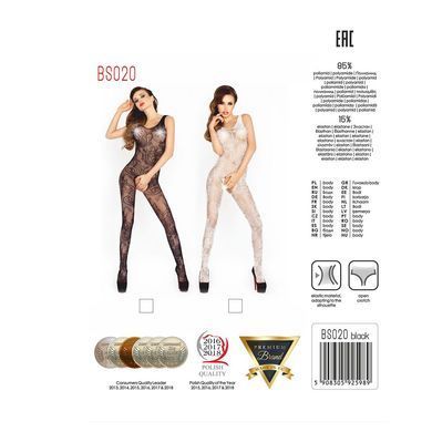 Бодистокинг Passion BS020 white, комбинезон, фантазийный узор